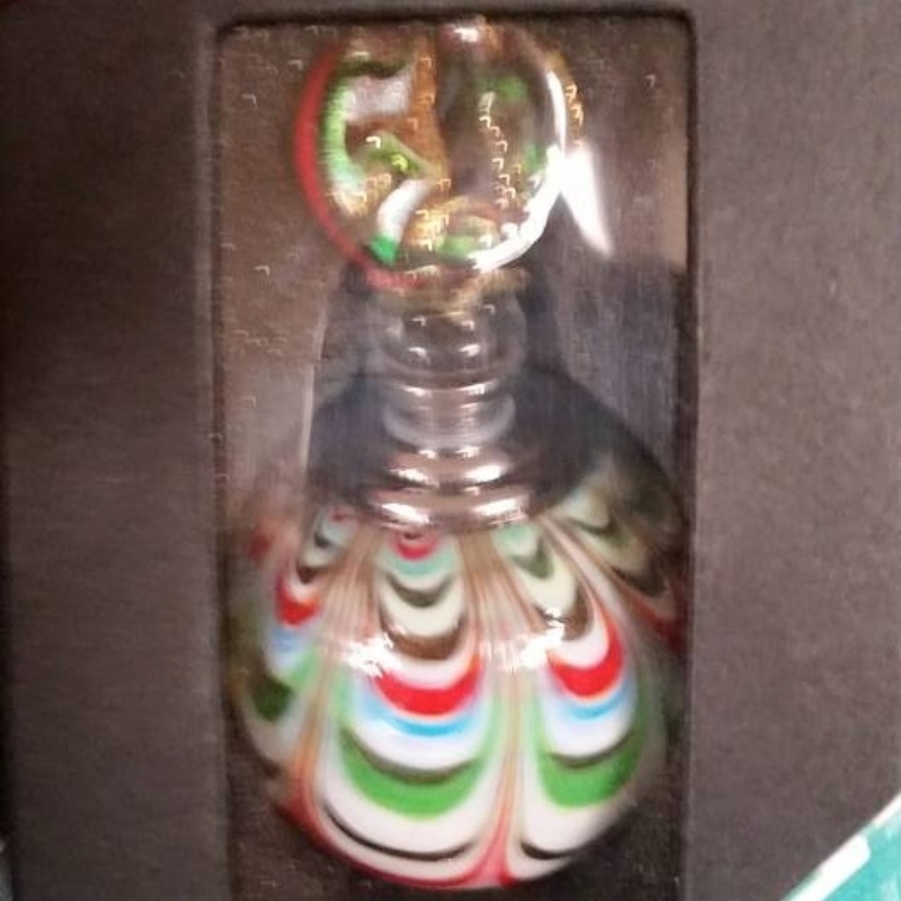 Va Bene Art Hand Blown Glass Rainbow Perfume Bottle New